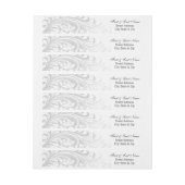 Elegante draai om adreslabel - Zilver Adreslabel Wikkel (Vel)