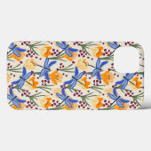 Elegante Dragonfly en Crocus bloemenpatroon Case-Mate iPhone Case (Achterkant (horizontaal))