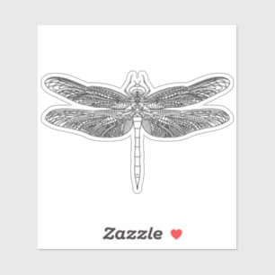 Elegante Dragonfly tekening Sticker