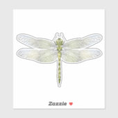 Elegante Dragonfly tekening Sticker (Vel)