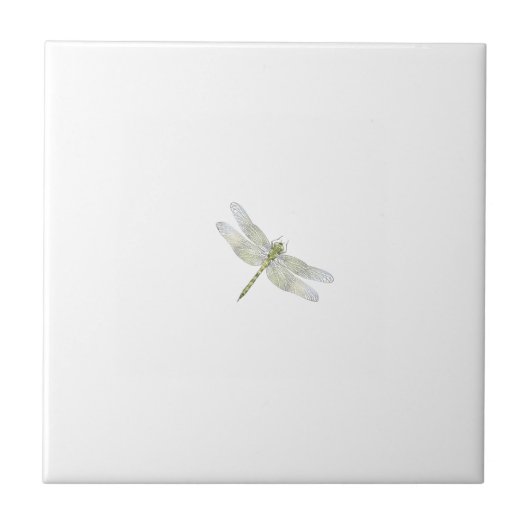 Elegante Dragonfly tekening Tegeltje (Voorkant)