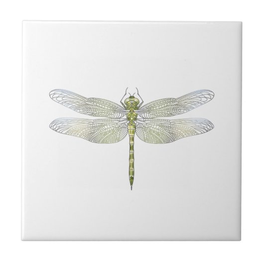 Elegante Dragonfly tekening Tegeltje (Voorkant)