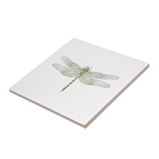 Elegante Dragonfly tekening Tegeltje (Zijkant)