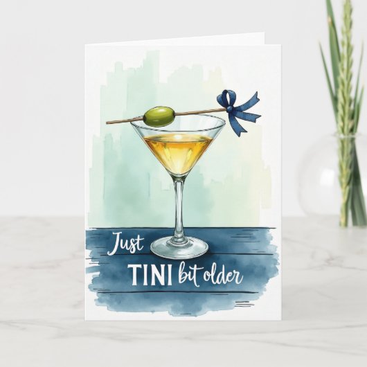 Elegante drank verjaardagskaart kaart (Voorkant)