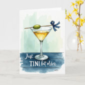 Elegante drank verjaardagskaart kaart (Gele Bloem)