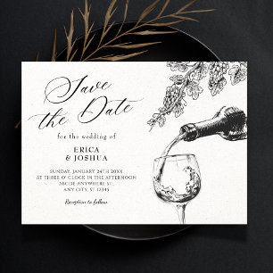Elegante drank wijn bruidsmeisjesfeest save the date