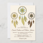 Elegante Dream Catchers Tribal Wedding Invitation Kaart (Voorkant)