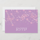 Elegante Dream Lavendel Vlinder RSVP kaart (Achterkant)