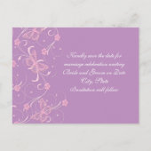 Elegante Dream Lavendel Vlinder Save Date kaart (Achterkant)