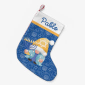 Elegante Dreidel Kaarsen Chanoeka Blauw Judiasme S Kleine Kerstsok (Voorkant (Hangend))