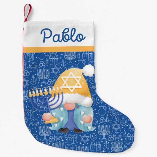 Elegante Dreidel Kaarsen Chanoeka Blauw Judiasme S Kleine Kerstsok (Voorkant)
