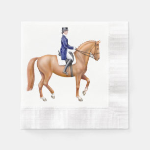 Elegante Dressuur Paard Equestrian Papieren servet