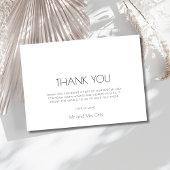 Elegante drie foto bruiloft dank u bedankkaart