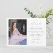 Elegante drie foto quinceanera dank u kaart (Staand voorkant)