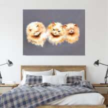 Elegante drie Perzische katten vintage katachtige 
