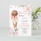 Elegante drie schoppen van plezier 3e verjaardagsf kaart (Staand voorkant)