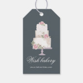 Elegante drie-tier cake Monogram Bakkerij Cadeaulabel (Voorkant)