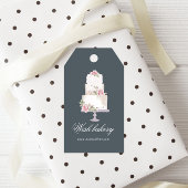 Elegante drie-tier cake Monogram Bakkerij Cadeaulabel