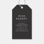 Elegante drie-tier cake Monogram Bakkerij Cadeaulabel (Achterkant)
