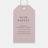 Elegante drie-tier cake Monogram Bakkerij Cadeaulabel (Achterkant)