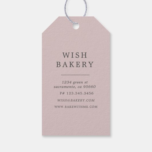 Elegante drie-tier cake Monogram Bakkerij Cadeaulabel (Achterkant)