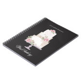 elegante driedaagse monogrammofokkerij notitieboek (Linkerzijde)