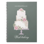 elegante driedaagse monogrammofokkerij notitieboek (Voorkant)