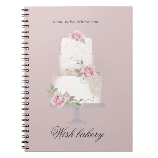 elegante driedaagse monogrammofokkerij notitieboek (Voorkant)