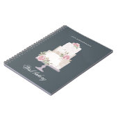 elegante driedaagse monogrammofokkerij notitieboek (Linkerzijde)