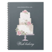 elegante driedaagse monogrammofokkerij notitieboek (Voorkant)