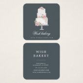 elegante drielagige bakkerijprofielkaart vierkante visitekaartjes (Voorkant /achterkant)