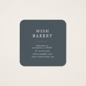 elegante drielagige bakkerijprofielkaart vierkante visitekaartjes (Achterkant)