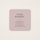elegante drielagige bakkerijprofielkaart vierkante visitekaartjes (Achterkant)