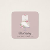 elegante drielagige bakkerijprofielkaart vierkante visitekaartjes (Voorkant)