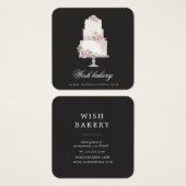 elegante drielagige bakkerijprofielkaart vierkante visitekaartjes (Voorkant /achterkant)