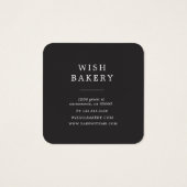 elegante drielagige bakkerijprofielkaart vierkante visitekaartjes (Achterkant)