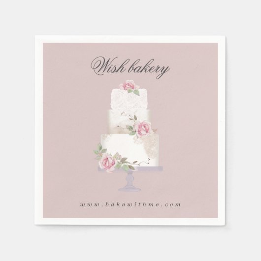 elegante drielagige bakkerskoeken servet (Voorkant)