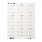 Elegante drieletterige monogram retouradres  etiket (Full Sheet)