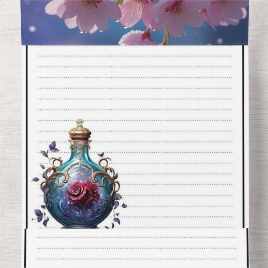 Elegante drievoudige uitnodiging voor het huwelijk (Binnenkant midden)