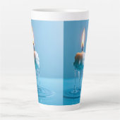 Elegante Drijvende Kaars Latte Mok (Voorkant)