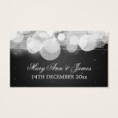 Elegante Drink Voucher Glow & Sparkle Black Visitekaartjes (Achterkant)