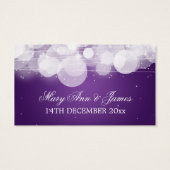 Elegante Drink Voucher Glow & Sparkle Paarse Visitekaartje (Achterkant)