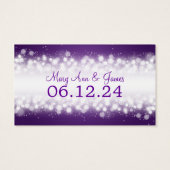 Elegante Drink Voucher Magic Sparkle Paarse Visitekaartje (Achterkant)