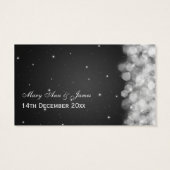 Elegante Drink Voucher Party Sparkle Black Visitekaartje (Achterkant)