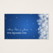 Elegante Drink Voucher Party Sparkle Blue Visitekaartje (Achterkant)