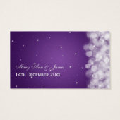 Elegante Drink Voucher Party Sparkle Paarse Visitekaartjes (Achterkant)