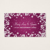 Elegante Drink Voucher Party Winter Sparkle Roze Visitekaartjes (Achterkant)