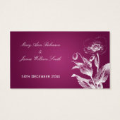 Elegante Drink Voucher Poppy Pink Berry Visitekaartje (Achterkant)