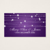 Elegante Drink Voucher Sparkling Lines Paarse Visitekaartje (Achterkant)