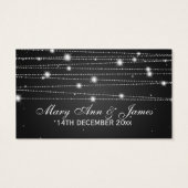 Elegante Drink Voucher Sparkling Lines Zwart Visitekaartje (Achterkant)